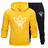 New 2019 Two Pieces Set Fashion Hooded Sweatshirts Sportswear Men Tracksuit Hoodie Autumn Men Brand Clothes Hoodies+Pants Sets