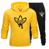 New 2019 Two Pieces Set Fashion Hooded Sweatshirts Sportswear Men Tracksuit Hoodie Autumn Men Brand Clothes Hoodies+Pants Sets