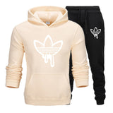 New 2019 Two Pieces Set Fashion Hooded Sweatshirts Sportswear Men Tracksuit Hoodie Autumn Men Brand Clothes Hoodies+Pants Sets
