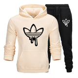 New 2019 Two Pieces Set Fashion Hooded Sweatshirts Sportswear Men Tracksuit Hoodie Autumn Men Brand Clothes Hoodies+Pants Sets
