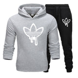 New 2019 Two Pieces Set Fashion Hooded Sweatshirts Sportswear Men Tracksuit Hoodie Autumn Men Brand Clothes Hoodies+Pants Sets