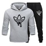 New 2019 Two Pieces Set Fashion Hooded Sweatshirts Sportswear Men Tracksuit Hoodie Autumn Men Brand Clothes Hoodies+Pants Sets