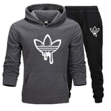 New 2019 Two Pieces Set Fashion Hooded Sweatshirts Sportswear Men Tracksuit Hoodie Autumn Men Brand Clothes Hoodies+Pants Sets