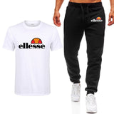 Men's Sets T Shirts+pants Two Pieces Sets Casual Tracksuit Men/Women New Fashion printing suits sportwear Gyms Fitness trousers