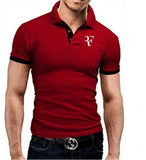 2019 High Quality Men Polo Brand New Men RF roger federer Polos Short Sleeve Casual Business Work Polo shirt