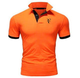 2019 High Quality Men Polo Brand New Men RF roger federer Polos Short Sleeve Casual Business Work Polo shirt