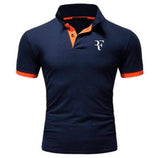 2019 High Quality Men Polo Brand New Men RF roger federer Polos Short Sleeve Casual Business Work Polo shirt