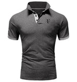 2019 High Quality Men Polo Brand New Men RF roger federer Polos Short Sleeve Casual Business Work Polo shirt