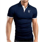 2019 High Quality Men Polo Brand New Men RF roger federer Polos Short Sleeve Casual Business Work Polo shirt