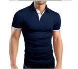 2019 High Quality Men Polo Brand New Men RF roger federer Polos Short Sleeve Casual Business Work Polo shirt