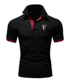 2019 High Quality Men Polo Brand New Men RF roger federer Polos Short Sleeve Casual Business Work Polo shirt