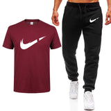 2019 Summer New Men's T-shirt Casual Suits Men's Clothing Man Sets Tops+Pants Male sweatshirt Men Brand T Shirt Set