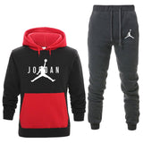 New Men Hoodies Suit Fleece Warm Jordan 23 Tracksuit Men Sweatshirt Suit Hoodie+Sweat pants Jogging Homme Hooded Tracksuit 3XL