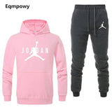 Brand  Clothing Men's Casual Sweatshirts Pullover Men Tracksuit Hoodies Two Piece +Pants Sport Shirts Autumn Winter Set