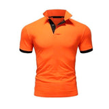 Summer short Sleeve Polo Shirt menTurn-over Collar Slim casual fashion Breathable Solid Color Business polo shirt smens clothin