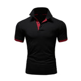 Summer short Sleeve Polo Shirt menTurn-over Collar Slim casual fashion Breathable Solid Color Business polo shirt smens clothin