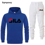 Men/ Women's Tracksuits Jordan 23 Autumn Winter Solid Color Sportswear Hoodies+Long Pants Two Piece Set Female Cotton Outfits