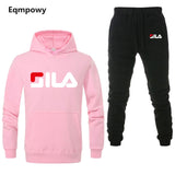 Men/ Women's Tracksuits Jordan 23 Autumn Winter Solid Color Sportswear Hoodies+Long Pants Two Piece Set Female Cotton Outfits
