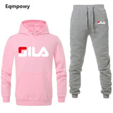 Men/ Women's Tracksuits Jordan 23 Autumn Winter Solid Color Sportswear Hoodies+Long Pants Two Piece Set Female Cotton Outfits