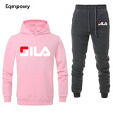 Men/ Women's Tracksuits Jordan 23 Autumn Winter Solid Color Sportswear Hoodies+Long Pants Two Piece Set Female Cotton Outfits