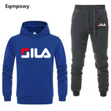 Men/ Women's Tracksuits Jordan 23 Autumn Winter Solid Color Sportswear Hoodies+Long Pants Two Piece Set Female Cotton Outfits