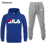 Men/ Women's Tracksuits Jordan 23 Autumn Winter Solid Color Sportswear Hoodies+Long Pants Two Piece Set Female Cotton Outfits