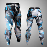 2 Piece Tracksuit Men Compression MMA Long sleeve t shirt Rashgard kit Camouflage  Sweatshirt+leggings Fitness Thermal underwear