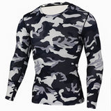 2 Piece Tracksuit Men Compression MMA Long sleeve t shirt Rashgard kit Camouflage  Sweatshirt+leggings Fitness Thermal underwear