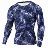 2 Piece Tracksuit Men Compression MMA Long sleeve t shirt Rashgard kit Camouflage  Sweatshirt+leggings Fitness Thermal underwear