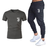 Men Fashion Two Pieces Sets T Shirts+pants Suit Men Summer Tops Tees Fashion Brand Print Tshirt High Quality Sportswears 2 Sets